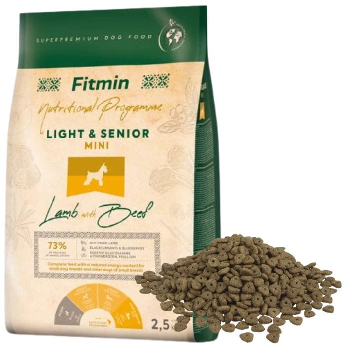 Fitmin Dog Mini Light Senior sucha karma dla psa JAGNIĘCINA WOŁOWINA 2,5 kg z.jpg