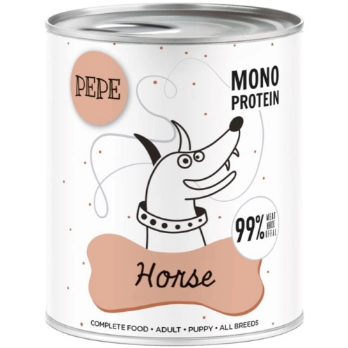 Paka Zwierzaka PEPE Monoprotein Horse Karma mokra dla psa Konina XL 800g