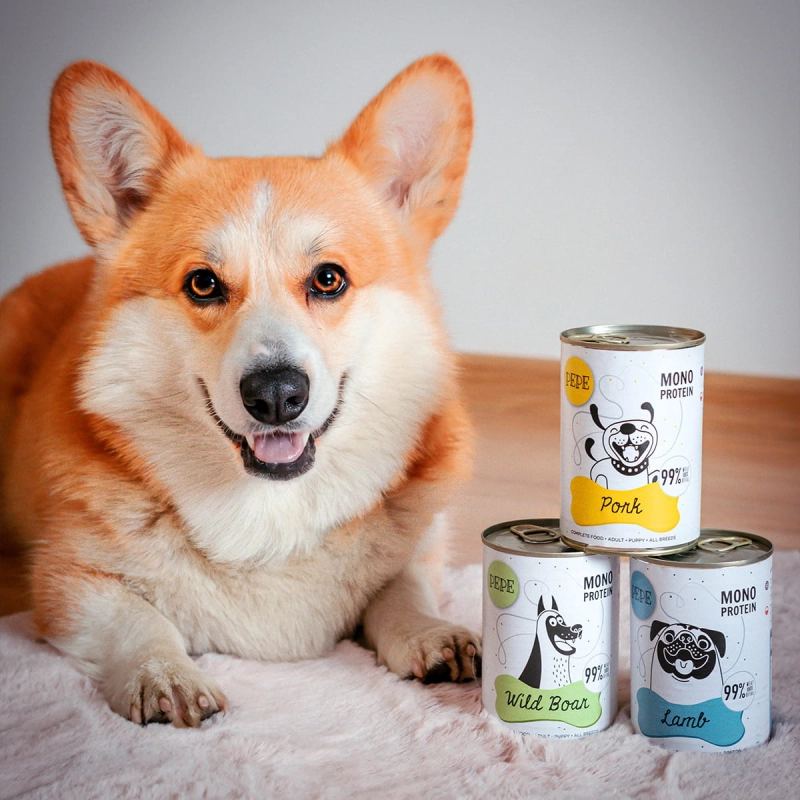 Paka Zwierzaka Pepe Monoprotein wieprzowina dzik Jagnięcina 400g.jpg