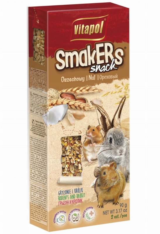 VITAPOL Smakers orzechowy dla gryzoni królika Kolby 2 szt 1.jpg
