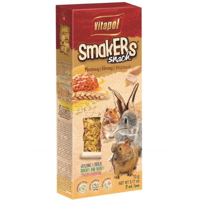 Vitapol Smakers miodowy dla gryzoni królika Kolby 2 szt 1.jpg