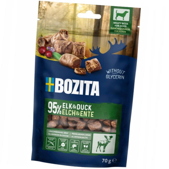Bozita Snack Meaty Bites Łoś Kaczka 70g Przysmak dla psa 1.jpg