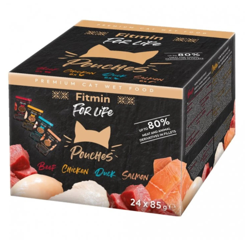 Fitmin For Life Multipack saszetki fileciki dla kotów (24 x 85g)