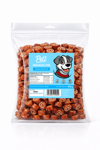 Peti - Sushi kaczka z rybą 500g