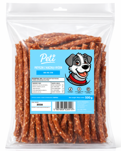 Peti - Patyczki z kaczką i ryżem 500g
