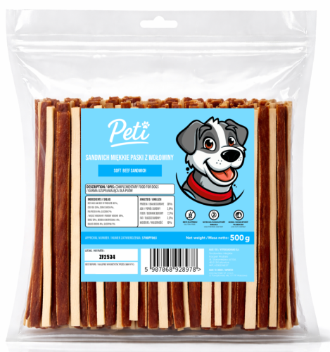Peti - Sandwich paski z wołowiny 500g