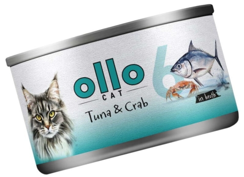 Ollo Cat nr 6 Tuńczyk Krab w sosie 70g