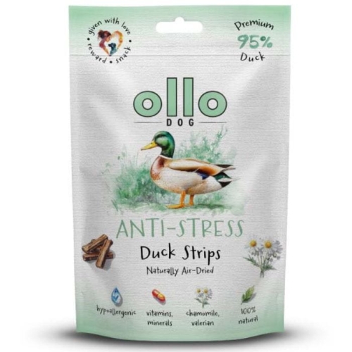 Ollo Air Dried Anti Stress Duck Strips Przysmaki relaksujące z KACZKI 80g 