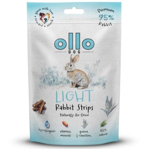 Ollo Air Dried Light Rabbit Strips Przysmaki funkcyjne LIGHT z KRÓLIKA 80g
