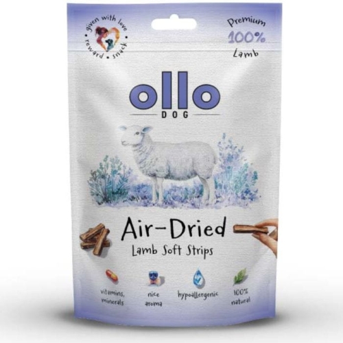 Ollo Air Dried Lamb Strips 80g Suszone miękkie paski z JAGNIĘCINY dla psa