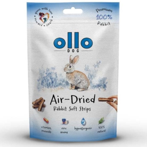 Ollo Air Dried Rabbit Strips 80g Suszone miękkie paski ze KRÓLIKA dla psa