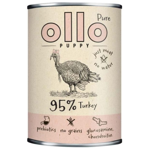 Ollo Puppy Pure Indyk Karma mokra dla szczeniąt 400g monobiałkowa bez zbóż