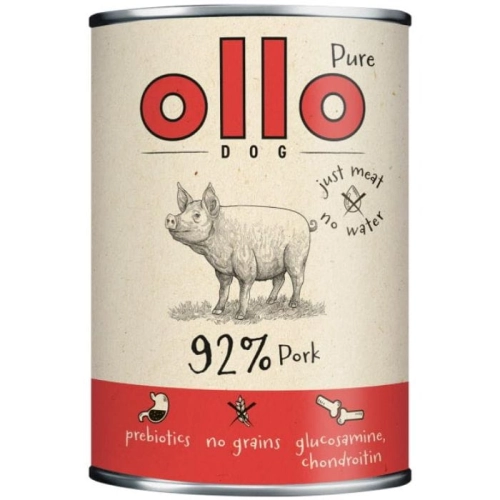 Ollo Pure Wieprzowina Mono monobiałkowa mokra karma dla dorosłego psa 850g