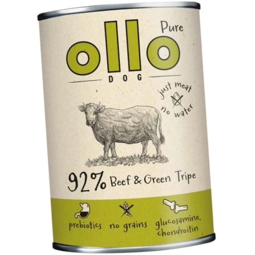 Ollo Pure Wołowina Zielone Żwacze 850g Karma mokra dla psa monobiałkowa