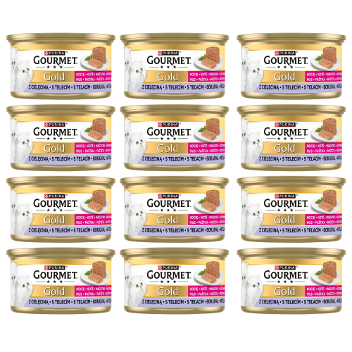 GOURMET GOLD Kitten - mus z cielęciną 12x85g 