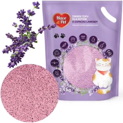 Żwirek dla kota bezpyłowy Lawendowy Have A Pet Tofu Cat Litter 2,5kg