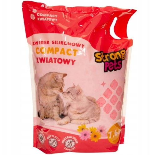 STRONG PETS żwirek silikonowy 7,6l comp.kwiat