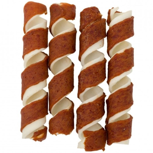 Hau&Miau PauseSnack rolki ze skóry wołowej z kaczką gryzak dla psa 500g