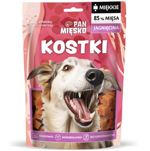Pan Mięsko dla psa kostki jagnięcina 100g
