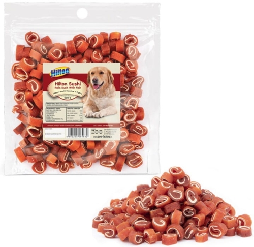  Hilton Sushi Kaczka z rybą Przysmak dla psa 500g