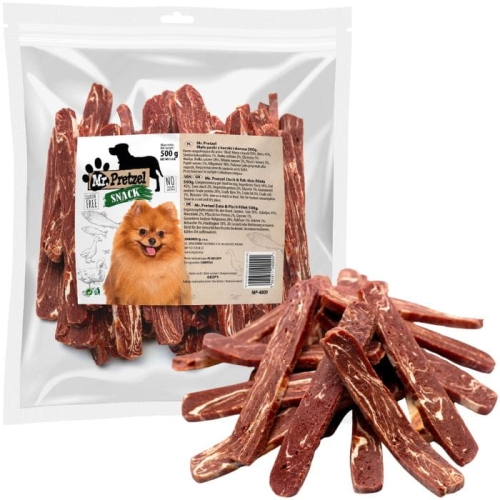 Mr. Pretzel Przysmaki dla psa Małe paski z kaczki i dorsza 500g