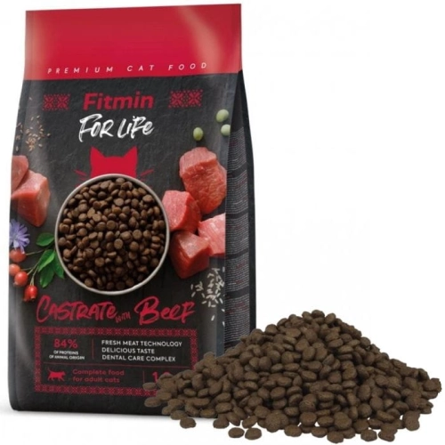 Fitmin For Life Castrate Beef Karma dla kota z wołowiną 1,8kg