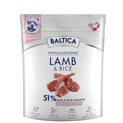 Baltica - Nutrac. Adult Lamb&Rice XS/S 1kg