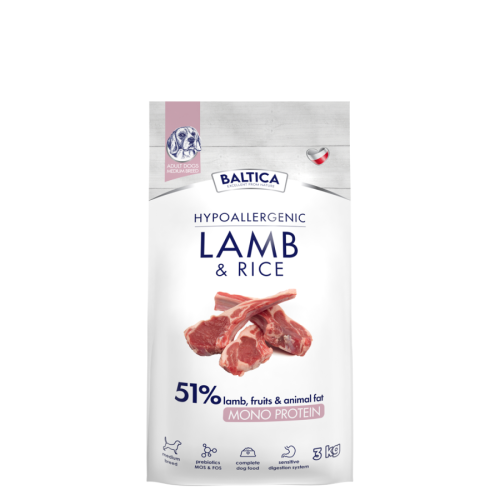 Baltica - Nutrac. Adult Lamb&Rice M 3kg