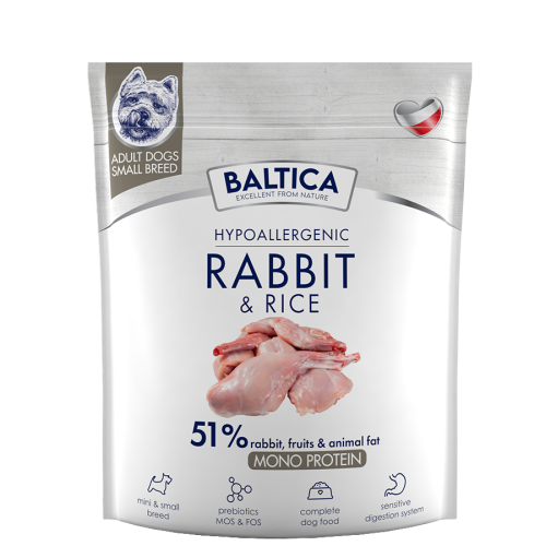 Baltica - Nutrac. Adult Rabbit&Rice XS/S 1kg