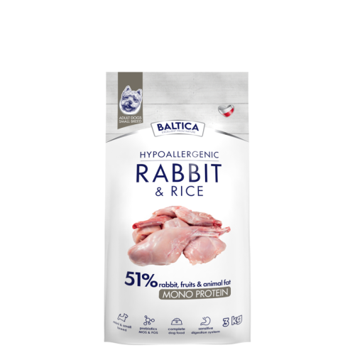 Baltica - Nutrac. Adult Rabbit&Rice XS/S 3kg