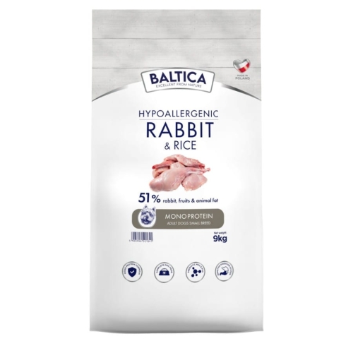 Baltica - Nutrac. Adult Rabbit&Rice XS/S 9kg