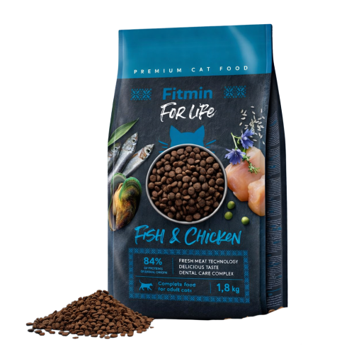 Fitmin Cat For Life Adult Fish and Chicken 1,8kg 