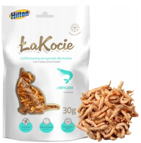 Hilton Liofilizowany przysmak z krylem 30g dla kota Łakocie