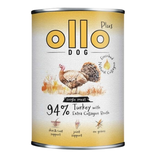 Ollo Plus Dog mokra karma Kolagen Indyk 400g