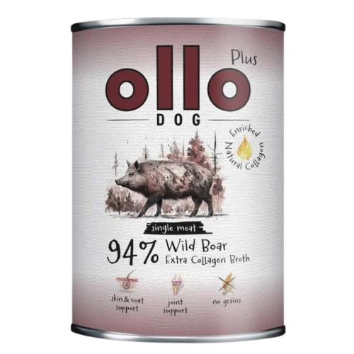Ollo Plus Dog mokra karma Kolagen Dzik 400g