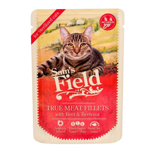 Sam's Field sasz.kot Sterilized Wołowina Burak 85g