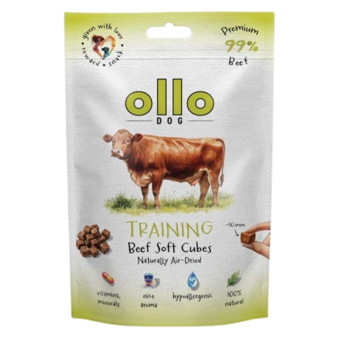 Ollo Air Dried Training Beef Cubes 80g