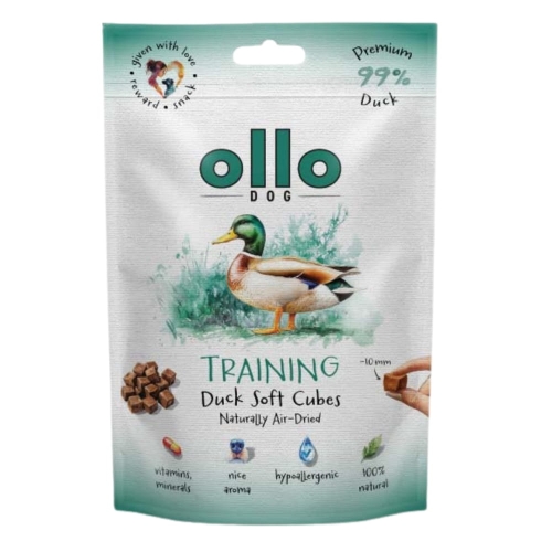 Ollo Air Dried Training Duck Cubes 80g