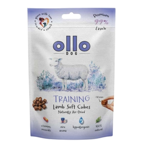 Ollo Air Dried Training Lamb Cubes 80g