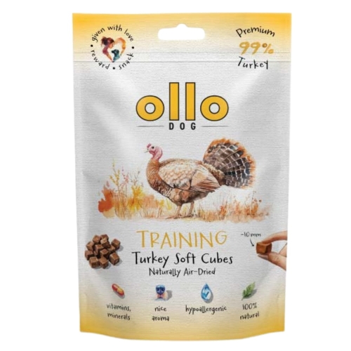 Ollo Air Dried Training Turkey Cubes 80g