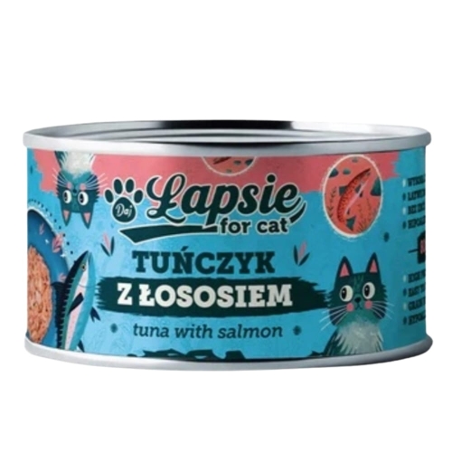 M4M - Łapsie kot tuńczyk z łososiem w bulionie 80g
