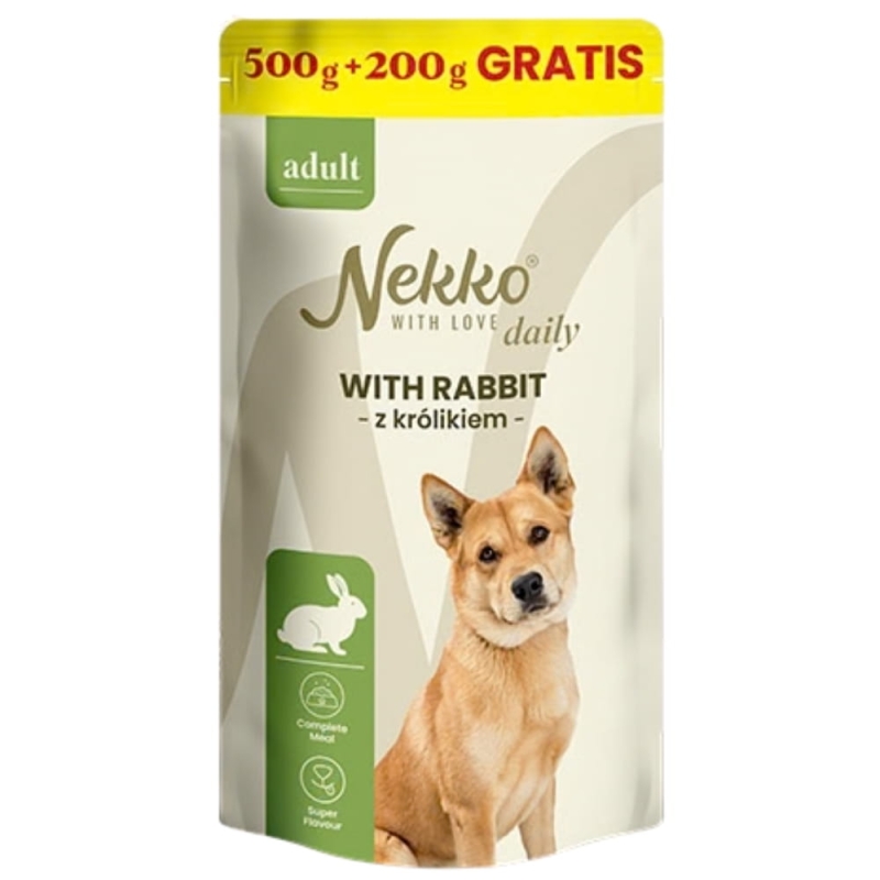 Nekko Daily Adult królik mokra karma dla dorosłego psa 700g