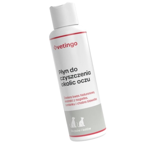 Vetingo Płyn do czyszczenia okolic oczu dla psa kota 100 ml