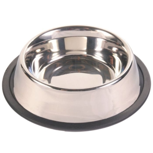 Trixie Antypoślizgowa miska metalowa na gumie dla psa Stal nierdzewna 0,9l