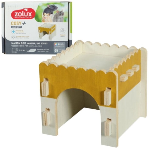 Zolux Domek drewniany dla chomika szczura myszy COSY 9mm