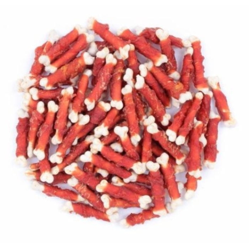 Przysmak dla psa Nekko Kostki wapienne owinięte kaczką 500g