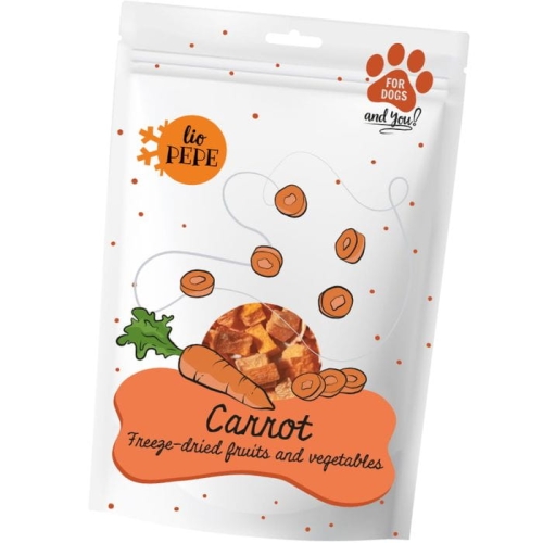 Lio PEPE Przysmak dla psa Liofilizowana MARCHEWKA 25g Zdrowa przekąska