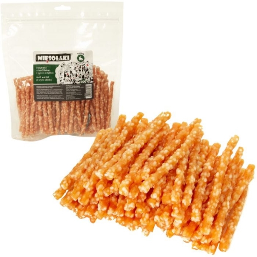 Mięsołaki Patyczki z królikiem i ryżem miękkie 500g Przysmak dla psa