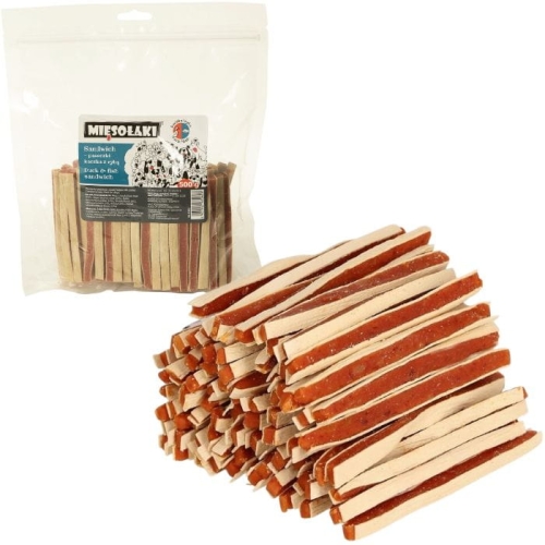 Mięsołaki Sandwich Paseczki Kaczka z rybą 500g Przysmak dla psa