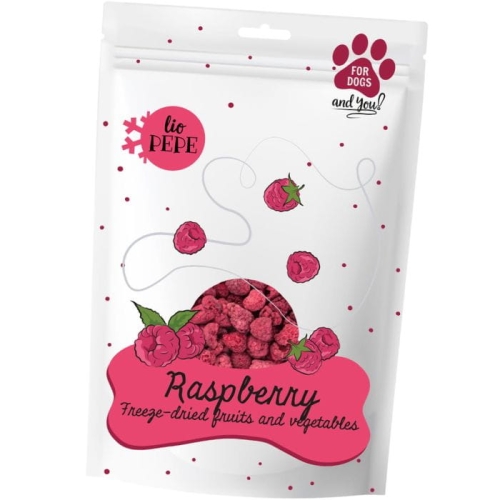 Lio PEPE Przysmak dla psa Liofilizowana MALINA 20g Raspeberry